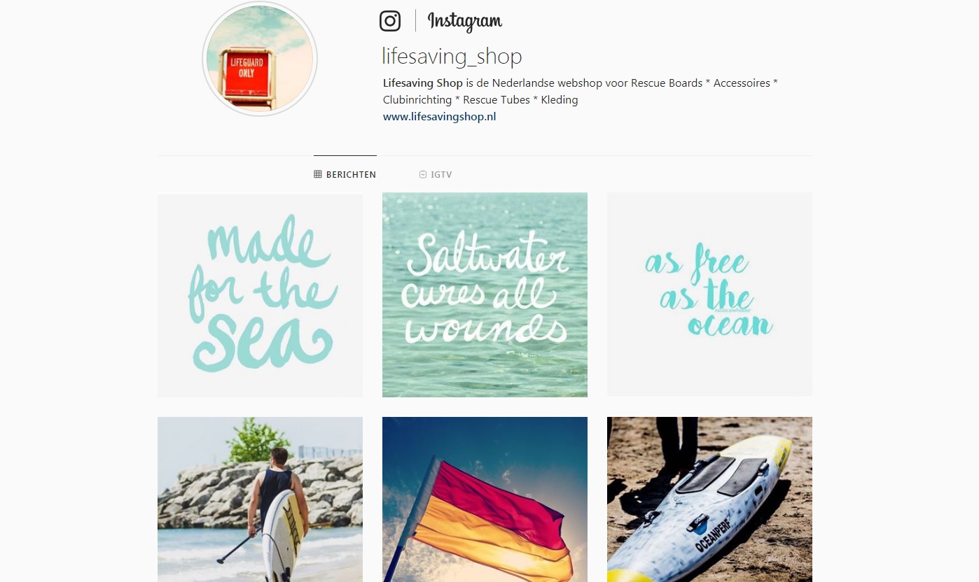 Lifesaving Shop nu ook op Instagram