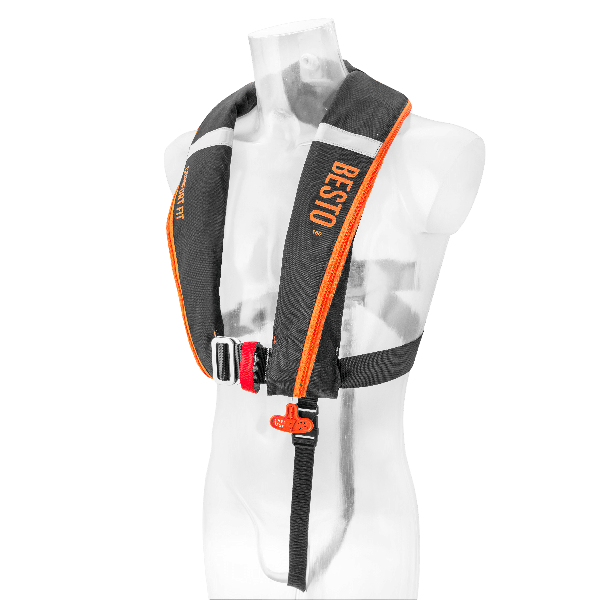 Besto Comfort fit 180N mh zwart/oranje - Afbeelding 2